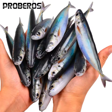 PROBEROS 逼真鯖魚軟餌，每包 3 件，搖擺泳餌，可吸引鮪魚、鮭魚和海水魚